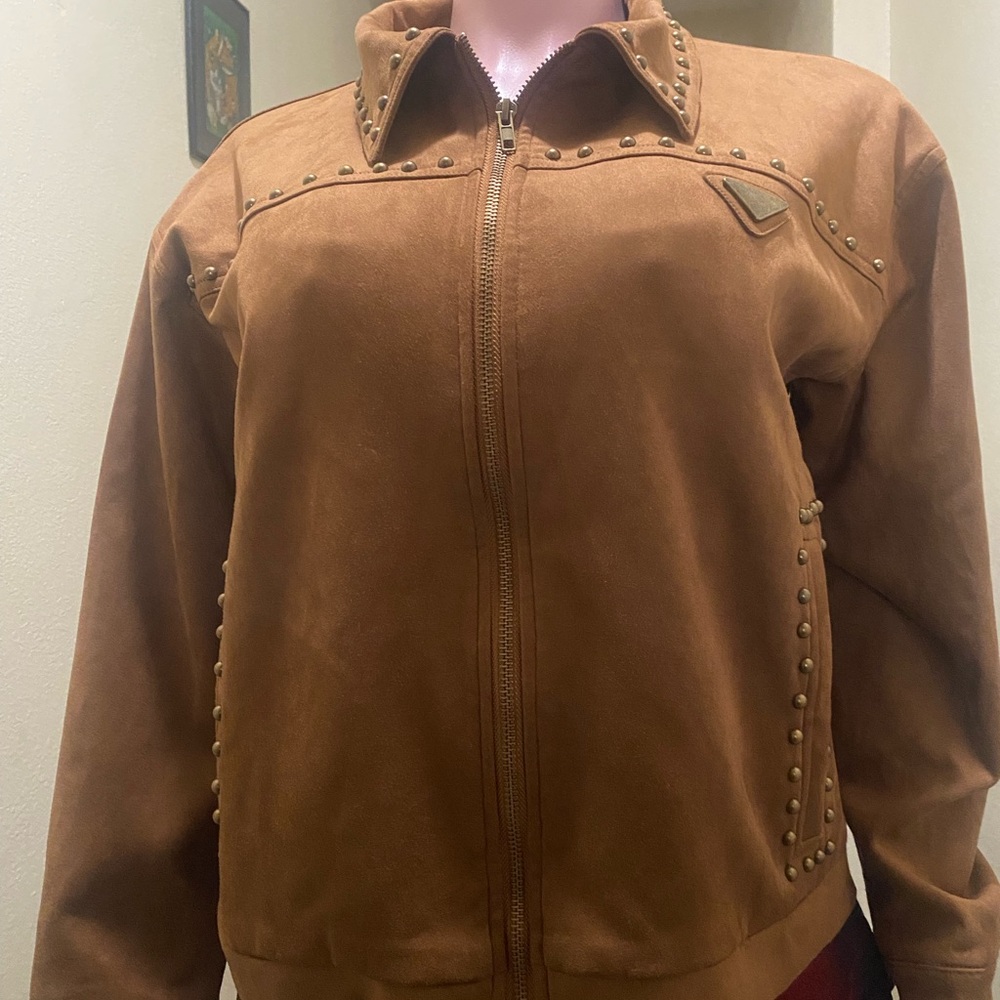Brown Studded Women's Jacket